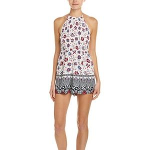 Flying Tomato Anthropologie Printed Halter Romper